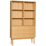 Hübsch Regal v hrastovem dekorju v naravni barvi 110x190x35 cm Read – | Shoptok.si