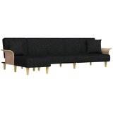 Maison Chic Raztegljiv kavč - Raztegljivi divan L oblike črn 279x140x70 cm tkanina, (21729246) | Shoptok.si