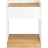 SoBuy nočna omarica ozka bela lesena 128 cm, (5000017117) Cene