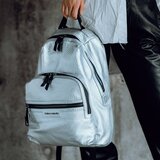 Tiba+Marl Previjalni nahrbtnik Elwood Faux Silver | Shoptok.si