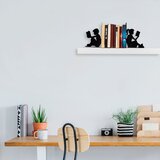 WALLXPERT kitap tutucu 10 - black black metal bookend Cene