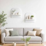  Zidna polica 2 kom. Bijela visokog sjaja 41 x 13 5 x 37 5 cm - Bijela visokog sjaja 41 cm | shoptok.hr