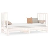  Dnevni ležaj na izvlačenje bijeli 2x(90x190)cm masivna borovina | shoptok.hr