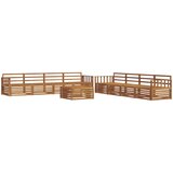  Set vanjskih sofa 9 kom. Prirodna Čvrsto drvo akacije | shoptok.hr