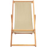  Ležaljka Bež Čvrsto teak drvo | shoptok.hr