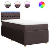  Krevet s oprugama i madracem tamnosmeđi 80x200 cm od tkanine | shoptok.hr