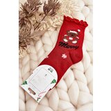 Kesi Women's shiny Christmas socks with red teddy bear | Shoptok.si