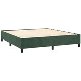 vidaXL Box spring postelja z vzmetnico temno zelena 200x200 | Shoptok.si