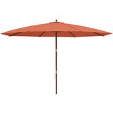  Vrtni suncobran s drvenim stupom terakota 400x273 cm | Eponuda.com