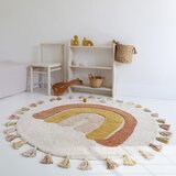 Nattiot Ciglasti/krem periv/ručno rađen pamučan dječji tepih ø110 cm Rainbow Toffee – | shoptok.hr