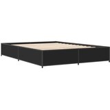  Okvir kreveta crni 120 x 200 cm od konstruiranog drvo i metal | Eponuda.ba