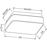  LED Plafonjera Kvadratna 24W 2450LM | shoptok.hr