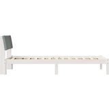  Okvir kreveta s uzglavljem Bijela i svijetlosiva 100 x 200 cm | shoptok.hr