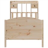 vidaXL Krevet s regalom za knjige bez madraca 100x200 cm borovina | shoptok.hr
