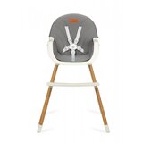 Momi stolica za hranjenje bebe flovi grey white, 6m+