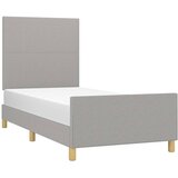  Okvir za krevet bez madraca svjetlosivi 90x190 cm od tkanine | shoptok.hr