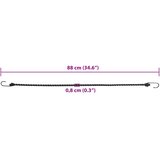  Užad za bungee s reflektirajućim prugama i kukama 25 kom 88 cm | shoptok.hr