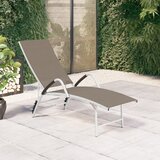 Maison Chic Ležalnik - Sončna ležalnik iz tekstila in aluminija taupe, (22042874) | Shoptok.si