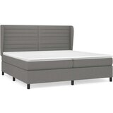 Krevet s oprugama i madracem tamnosivi 200 x 200 cm od tkanine | shoptok.hr