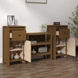  Komoda 2 kosa medeno rjava 40x35x80 cm trdna borovina, (20654746) | Shoptok.si