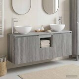  Set ormarića za kupaonicu 3 kom. Siva Sonoma 129 x 41 x 80 cm Cene