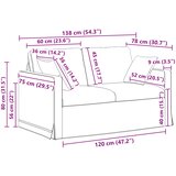  Set sofe 2 pcs Crna 138 x 78 x 80 cm Baršun | shoptok.hr