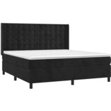  Krevet s oprugama i madracem crni 180x200 cm baršunasti | shoptok.hr