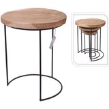 H&S Collection Home&Styling Komplet stranskih mizic 3 kosi tikovina in kovina Cene