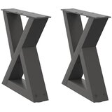  Noge za klub stolić 2 kom. antracit 40 x (30-31,3) cm čelik | shoptok.hr