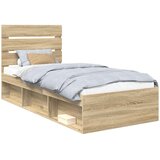  Krevetna konstrukcija s uzglavljem Sonoma hrast 75 x 190 cm | shoptok.hr