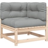  The Living Store Vrtni kotni kavč z blazinami trdna borovina - Vrtni Kavč, (21443861) | Shoptok.si