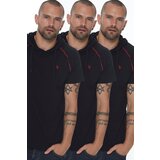 Dewberry TRIPLE SET T8570 HOODED MEN'S T-SHIRT-NAVY-NAVY-NAVY | shoptok.hr