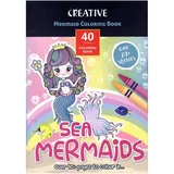 Creative pobarvanka morske deklice, 40 listov