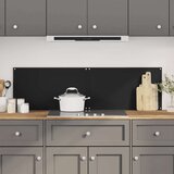 vidaXL Kuhinjska zaščitna obloga 2 kosa črna 70x40 cm kaljeno steklo | Shoptok.si