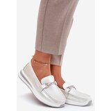 S. BARSKI Leather Women's Moccasins With Decoration D&A LR51-966 Silver | Shoptok.si