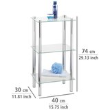 Wenko 15851100 - Regal YAGO 40x74 cm srebran/proziran | Eponuda.com