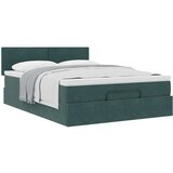 Otomanska postelja z vzmetnico temno zelena 140x200 cm žamet, (22053371) | Shoptok.si