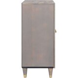 vidaXL Strani šal Siva in zlata 60 x 33.5 x 75 cm Trden mangov les | Shoptok.si