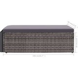  Vrtna sedežna garnitura 2-delna z blazinami poli ratan siva, (20580815) | Shoptok.si
