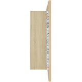  LED kupaonski ormarić s ogledalom boja hrasta 80x12x45 akrilni | shoptok.hr