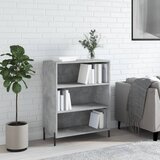 The Living Store Omarica s policami betonsko siva 69,5x32,5x90 cm inženirski les - Omarica S Policami, (21430505) Cene