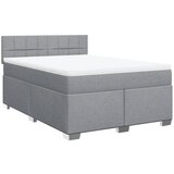 Maison Chic Box spring posteljni - Vzmetna postelja z vzmetnico svetlo siv 140x190 cm blago SL24316, (21890802) | Shoptok.si