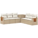  Set sofe 7 kom. Bež i krem bijela Poli Rattan i čelik | shoptok.hr