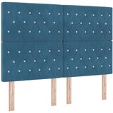 vidaXL LED vzglavje z LED lučmi Diamantni Temno modra 144 cm Žamet, (5000043974) Cene