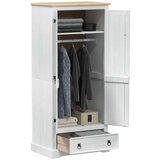  Ormari s ladicama Bijelo 76 x 50 x 170 cm Čvrsto borovo drvo - Bijelo | shoptok.hr