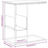  Bočni stolić crna 55 x 36 x 59,5 cm od konstruiranog drva | shoptok.hr