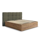 Bobochic Paris Zeleni podstavljeni tapecirani/od iverice bračni krevet s prostorom za odlaganje s podnicom 180x200 cm Kumo – | shoptok.hr