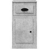 vidaXL Stranska omarica s predalom beton siva 40x50x75 cm inžen. les | Shoptok.si