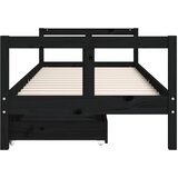  Okvir dječjeg kreveta s ladicama crni 80 x 200 cm od borovine | shoptok.hr
