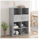 vidaXL Visoka komoda siva boja betona 80x42 5x124 cm konstruirano drvo | shoptok.hr